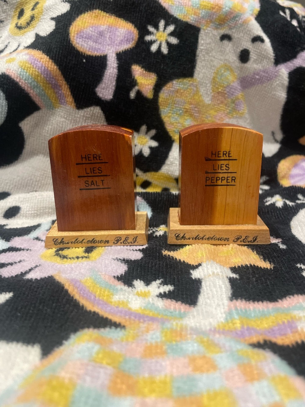 Tombstone Here Lies Salt & Pepper Matching Set